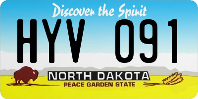 ND license plate HYV091