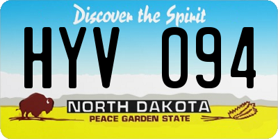ND license plate HYV094