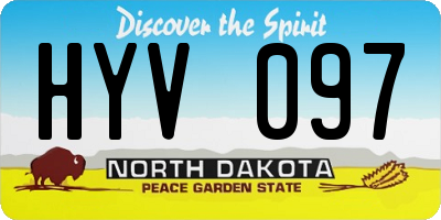 ND license plate HYV097