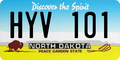 ND license plate HYV101