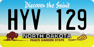 ND license plate HYV129