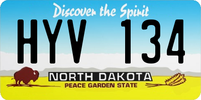 ND license plate HYV134