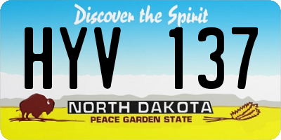 ND license plate HYV137