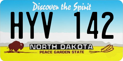 ND license plate HYV142