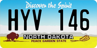 ND license plate HYV146