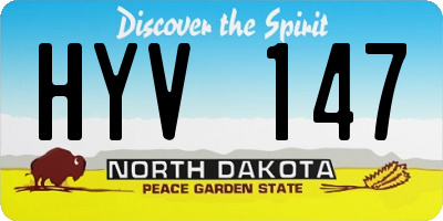 ND license plate HYV147