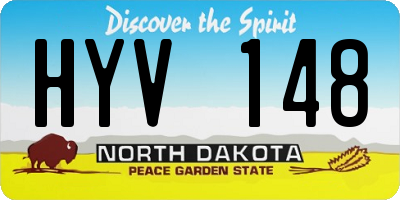 ND license plate HYV148
