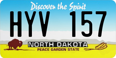 ND license plate HYV157