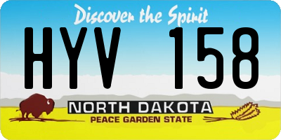 ND license plate HYV158