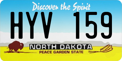 ND license plate HYV159