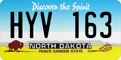 ND license plate HYV163