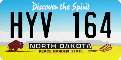 ND license plate HYV164