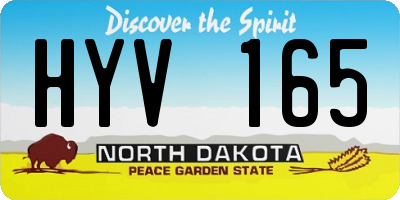 ND license plate HYV165