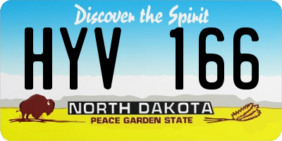 ND license plate HYV166