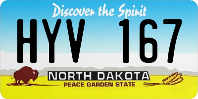 ND license plate HYV167