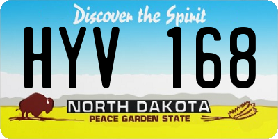 ND license plate HYV168