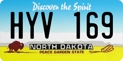 ND license plate HYV169