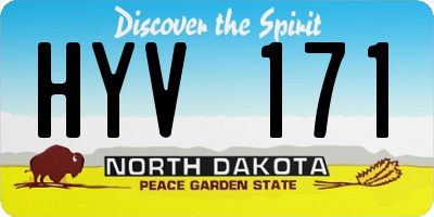 ND license plate HYV171