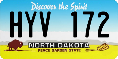 ND license plate HYV172