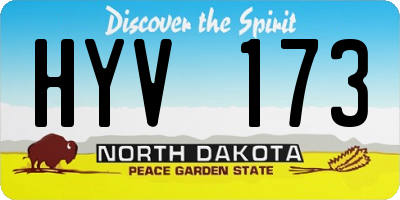 ND license plate HYV173