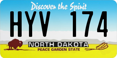 ND license plate HYV174