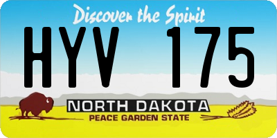 ND license plate HYV175