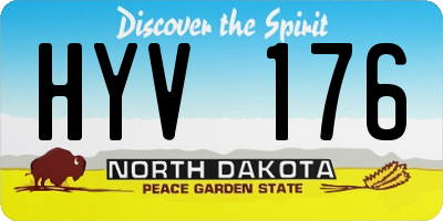 ND license plate HYV176