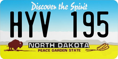 ND license plate HYV195