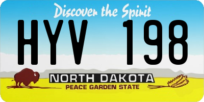 ND license plate HYV198