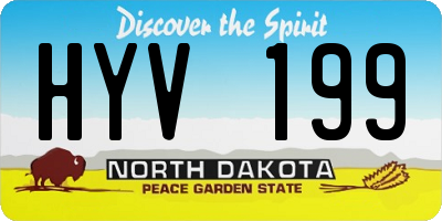 ND license plate HYV199