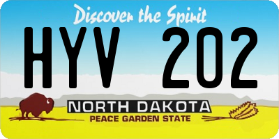 ND license plate HYV202
