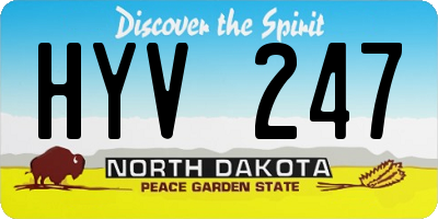 ND license plate HYV247