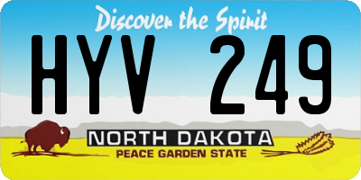 ND license plate HYV249