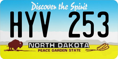 ND license plate HYV253