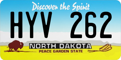 ND license plate HYV262