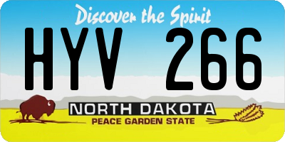 ND license plate HYV266