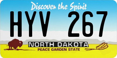 ND license plate HYV267