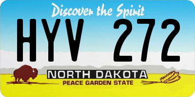 ND license plate HYV272