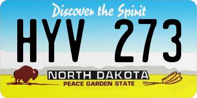 ND license plate HYV273