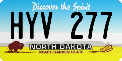 ND license plate HYV277