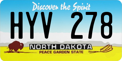 ND license plate HYV278
