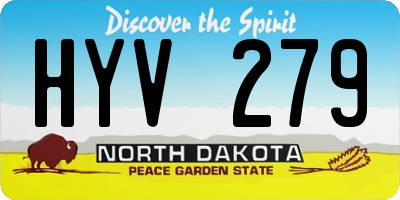 ND license plate HYV279