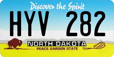ND license plate HYV282