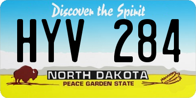 ND license plate HYV284