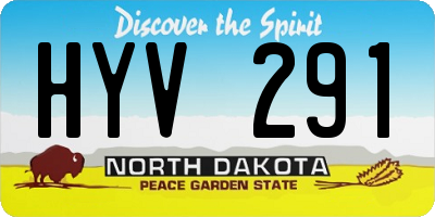 ND license plate HYV291