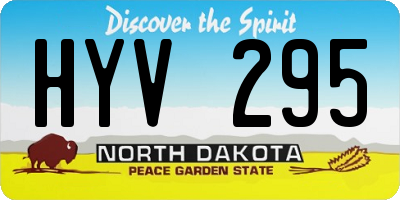 ND license plate HYV295