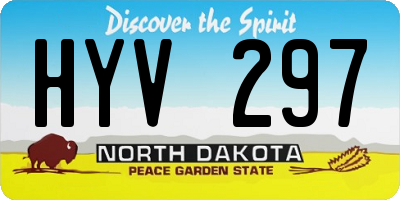 ND license plate HYV297