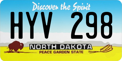 ND license plate HYV298