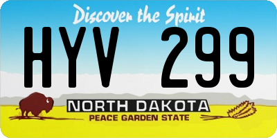ND license plate HYV299