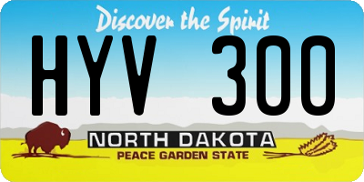 ND license plate HYV300